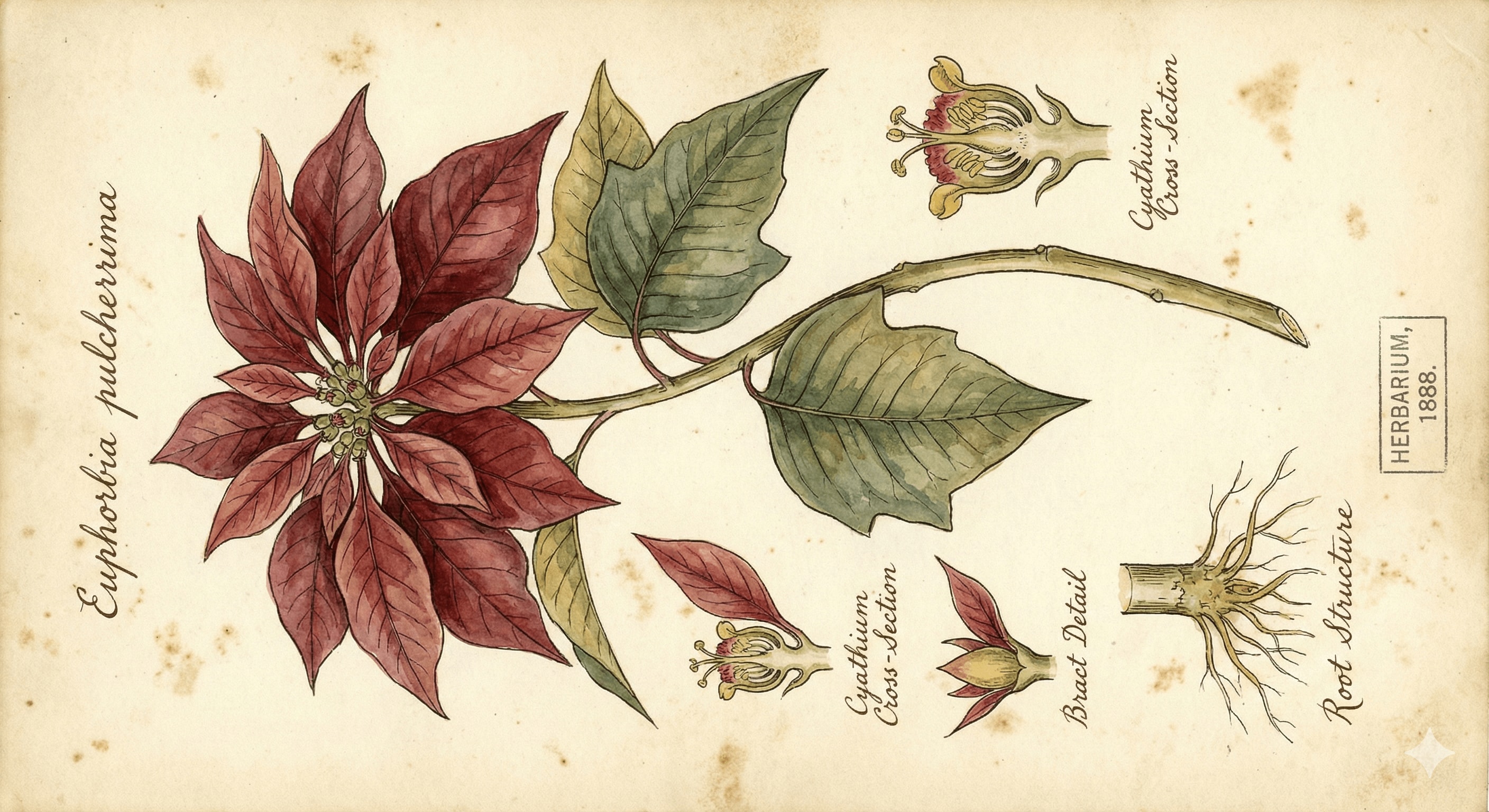 Vintage Botanical Illustration Generator 生成效果示例
