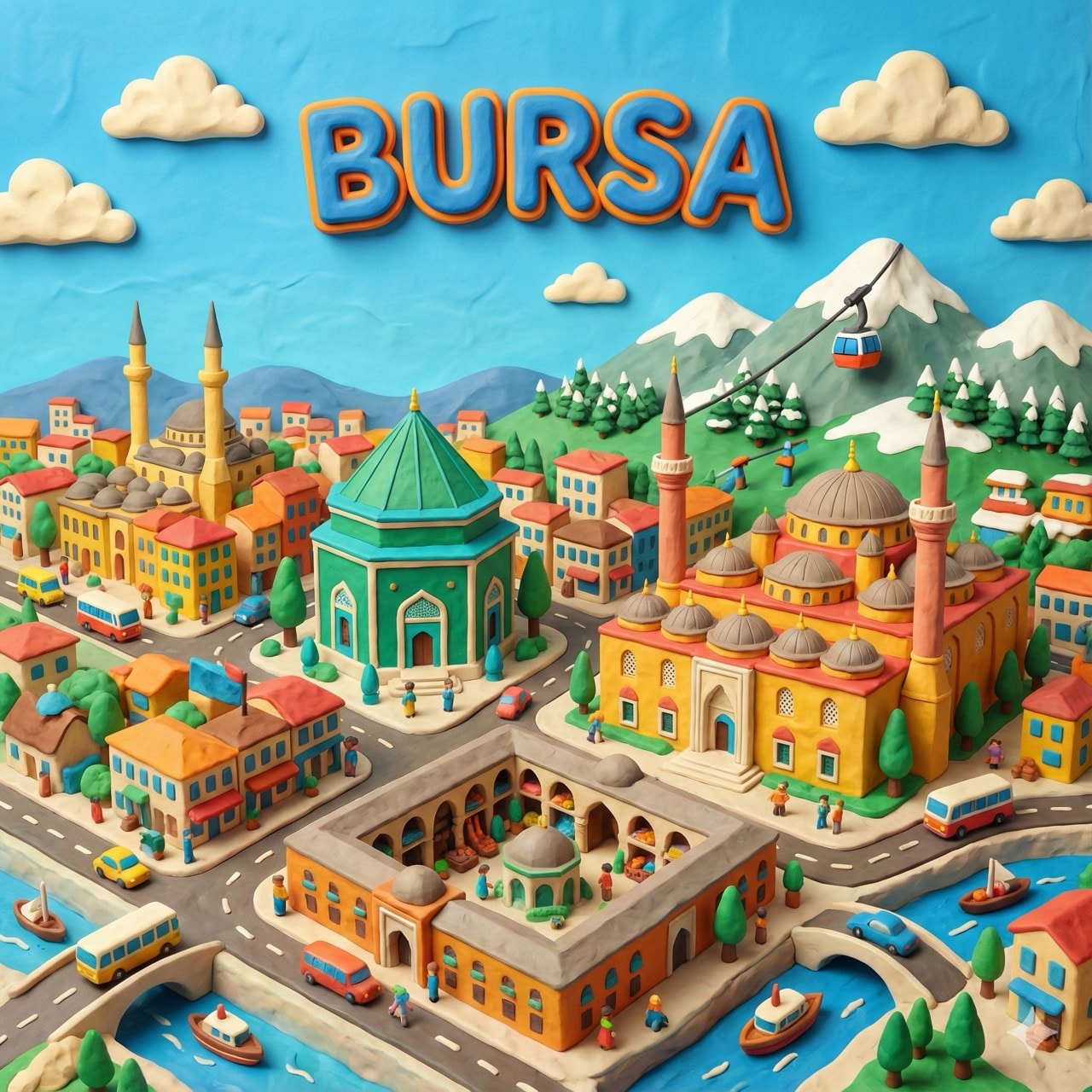 A Clay-Crafted City: Mini [CITY NAME] World 生成效果示例
