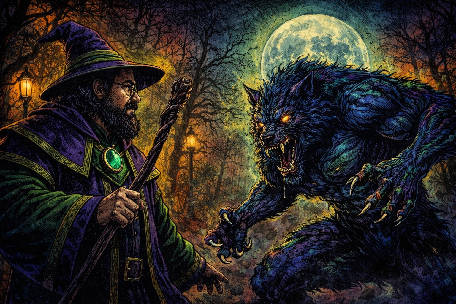 World of Darkness Colored Comic style 生成效果示例