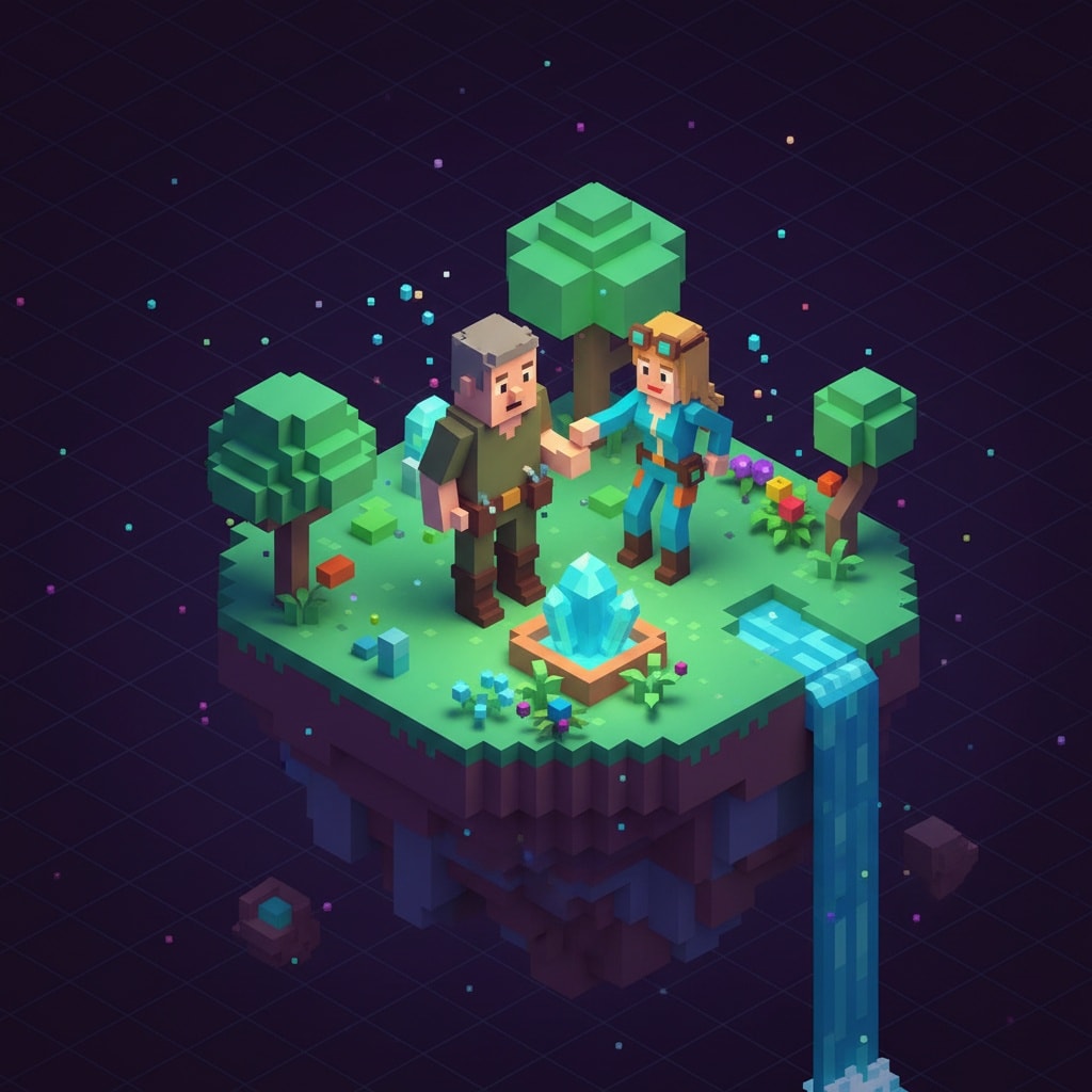 The Digital Frontier: Pixelated Pioneers 生成效果示例