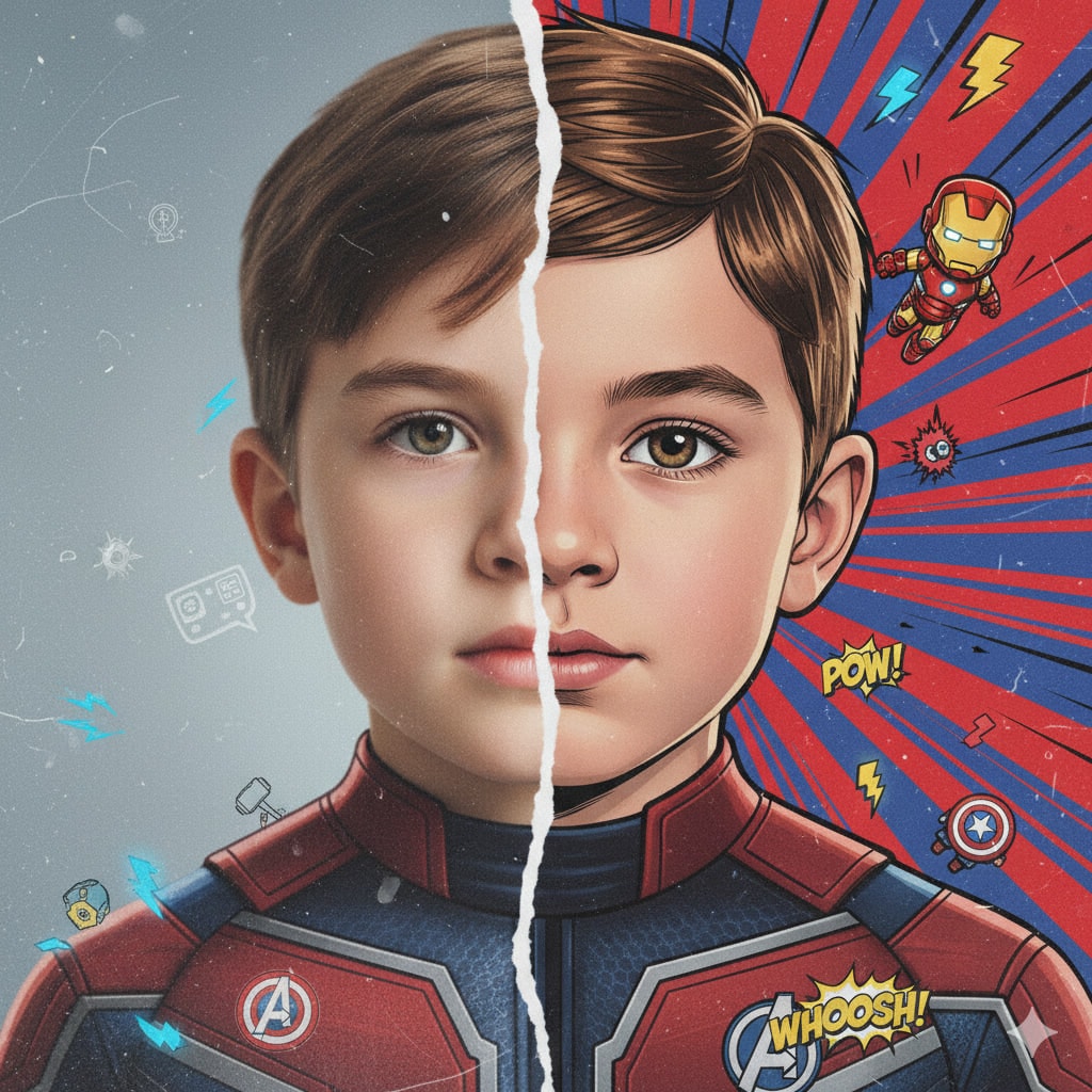 Hyper-Realistic Marvel Comic Fusion Image Generation 生成效果示例