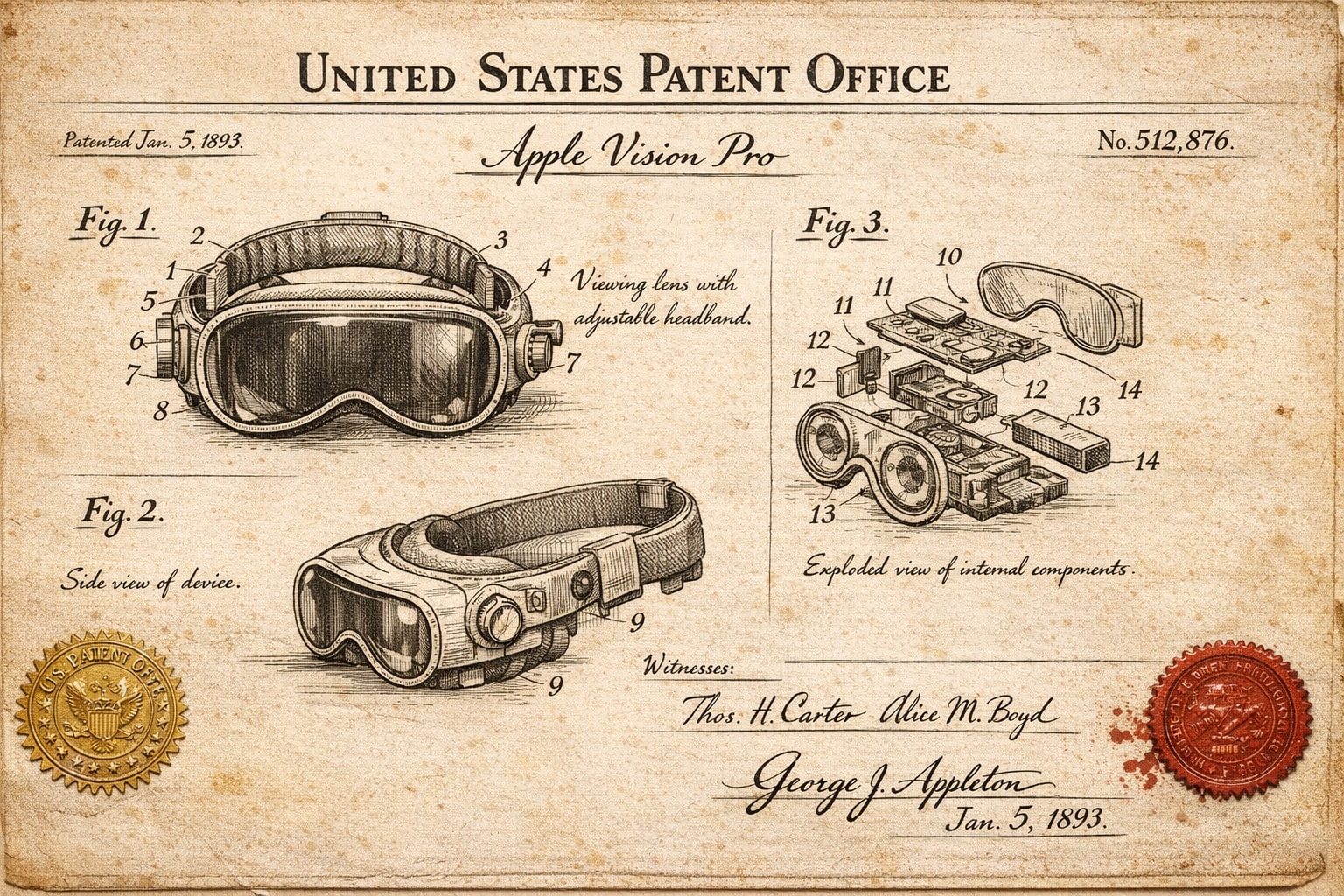 Vintage Invention Patent 生成效果示例