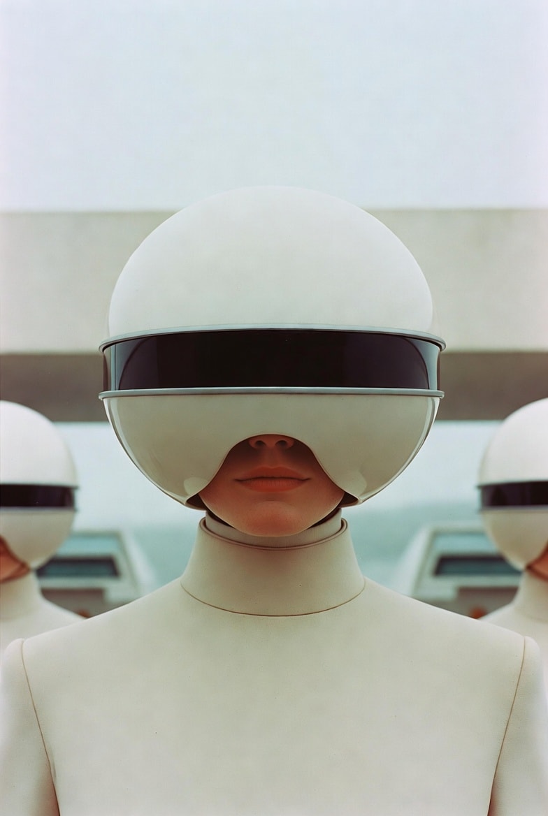 Retro-futuristic 1970s sci-fi 生成效果示例