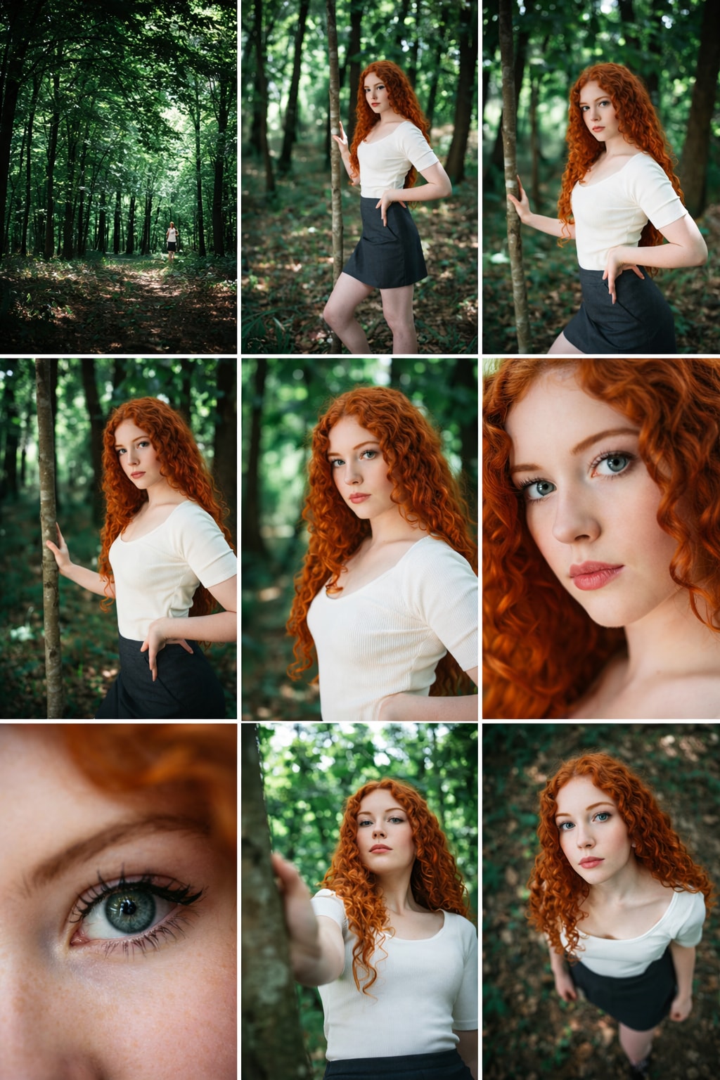 Cinematic 3x3 Focal Lengths Grid 生成效果示例