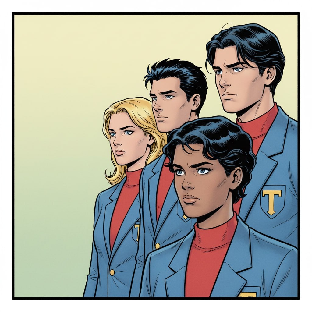 Comic Book Team Illustration 生成效果示例