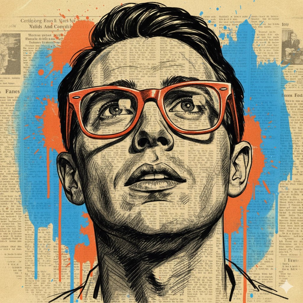 Mixed Media Portrait Illustration 生成效果示例