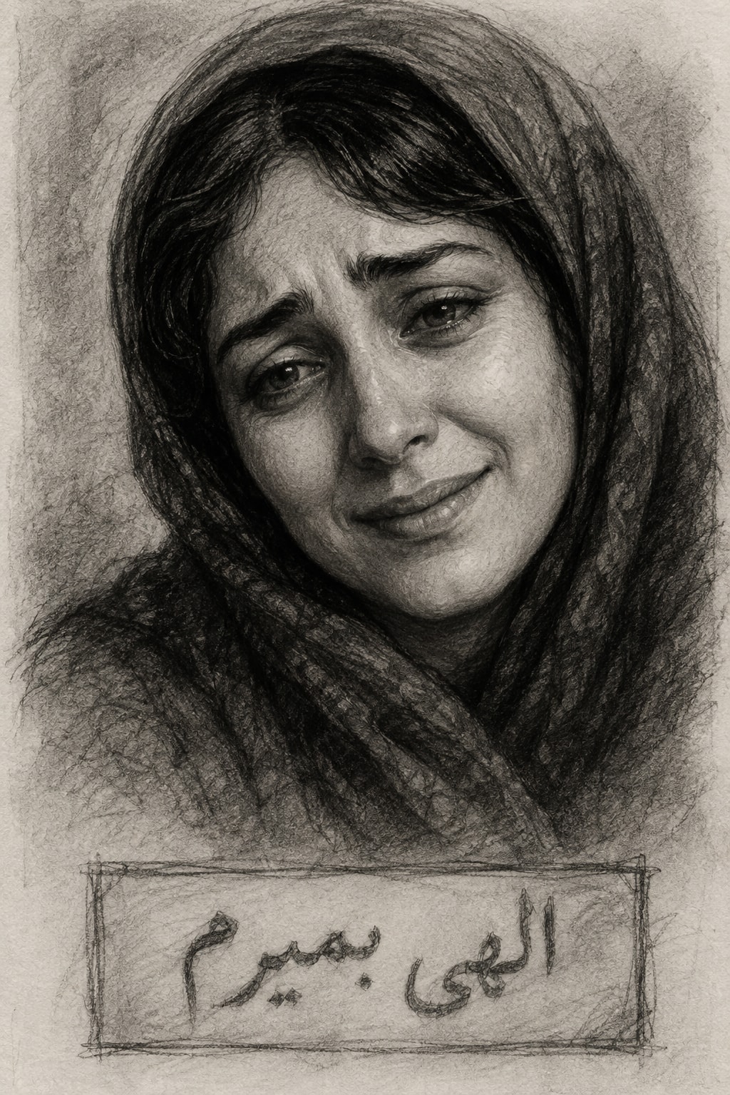 Charcoal Portrait — الهی بمیرم 生成效果示例