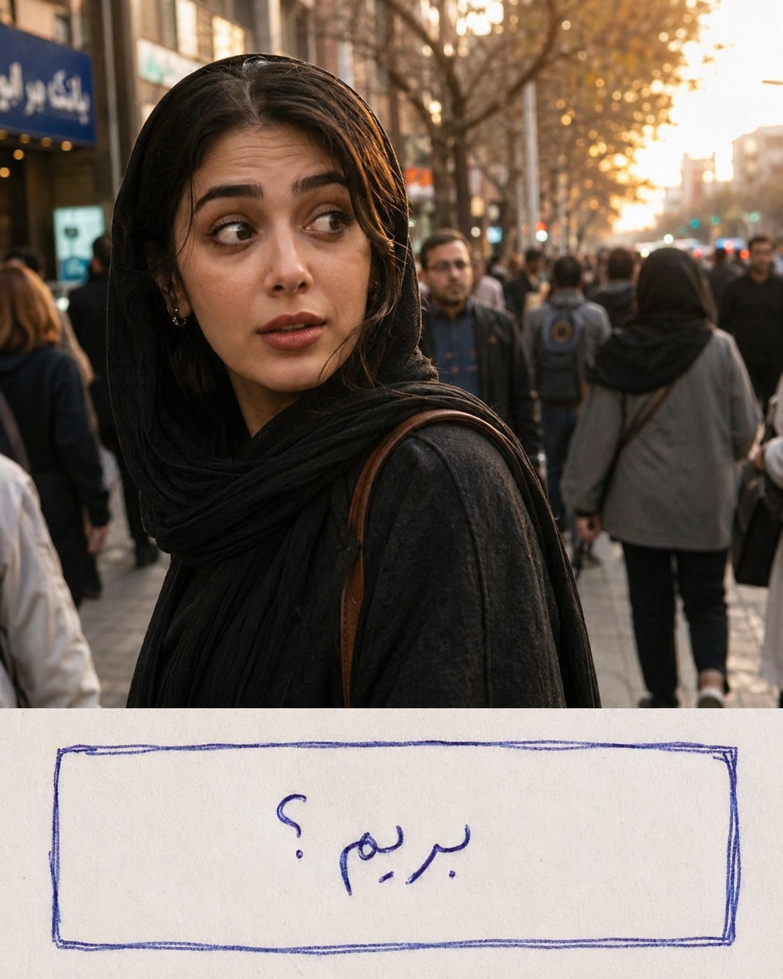 Candid Tehran Street Photo — بریم؟ 生成效果示例