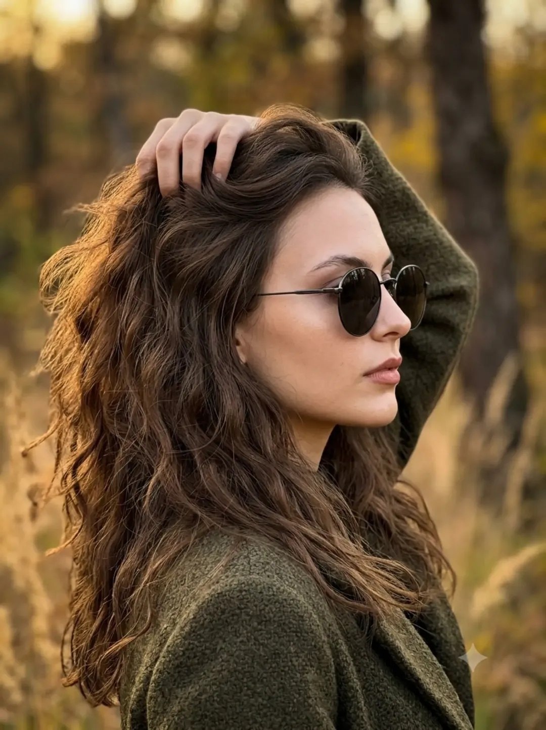 Woman with Glasses in a Field 生成效果示例