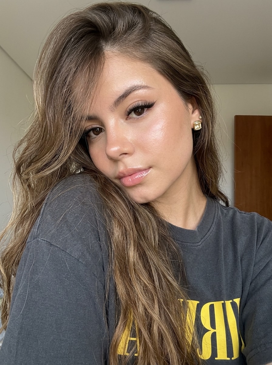 Casual Dewy Fox-Eye Selfie 生成效果示例