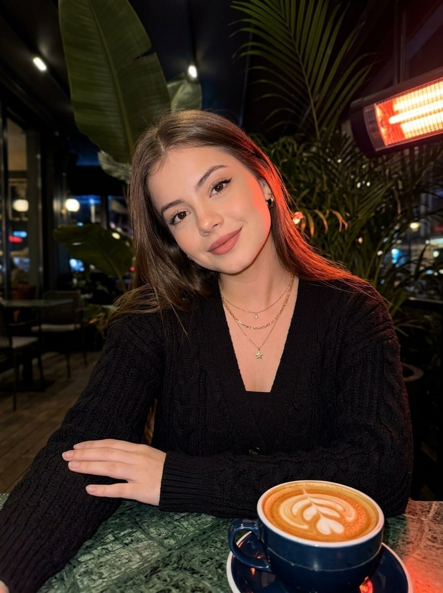 Romantic Evening Café Portrait 效果示例