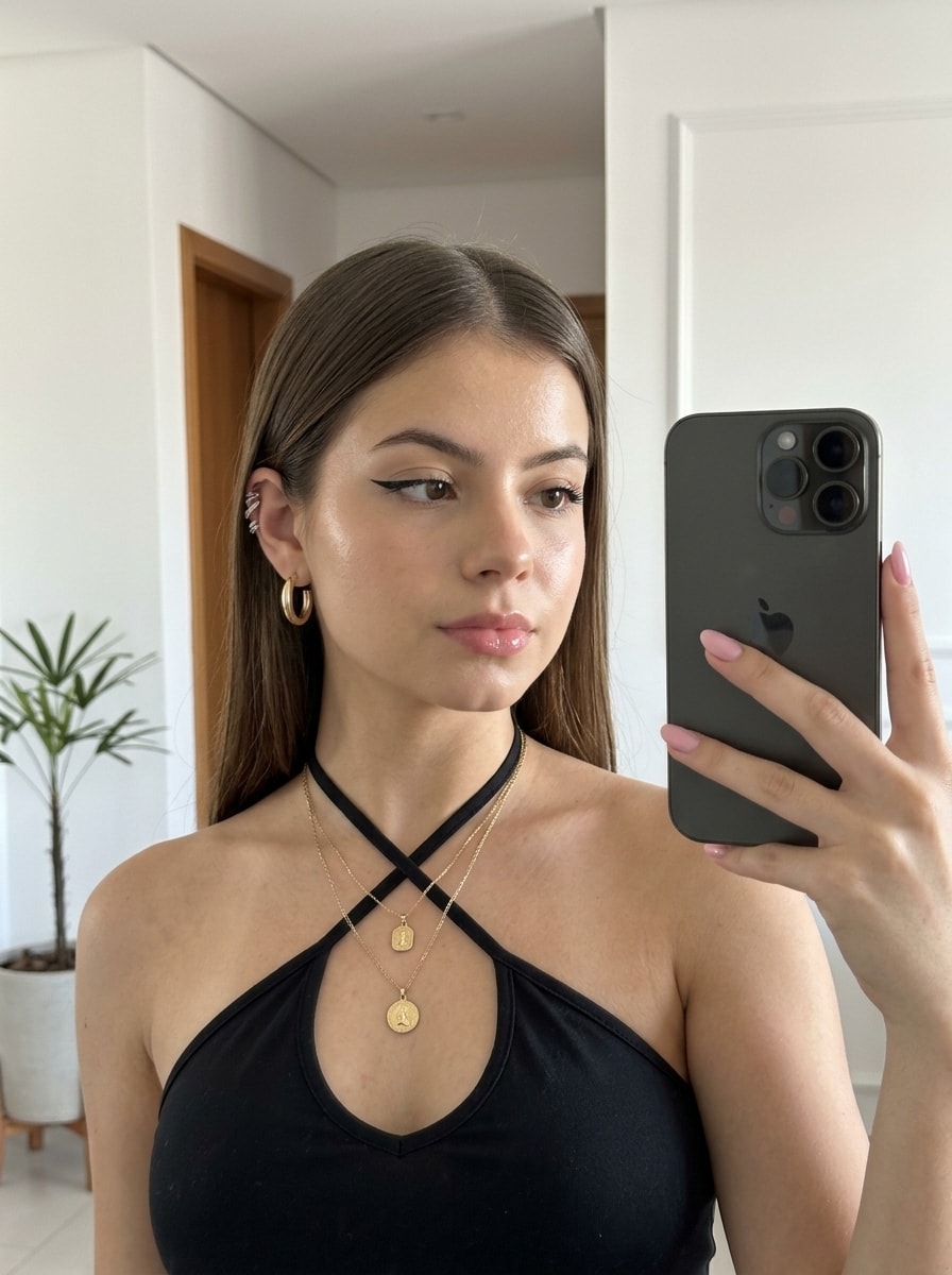 Chic Minimalist Mirror Selfie 生成效果示例