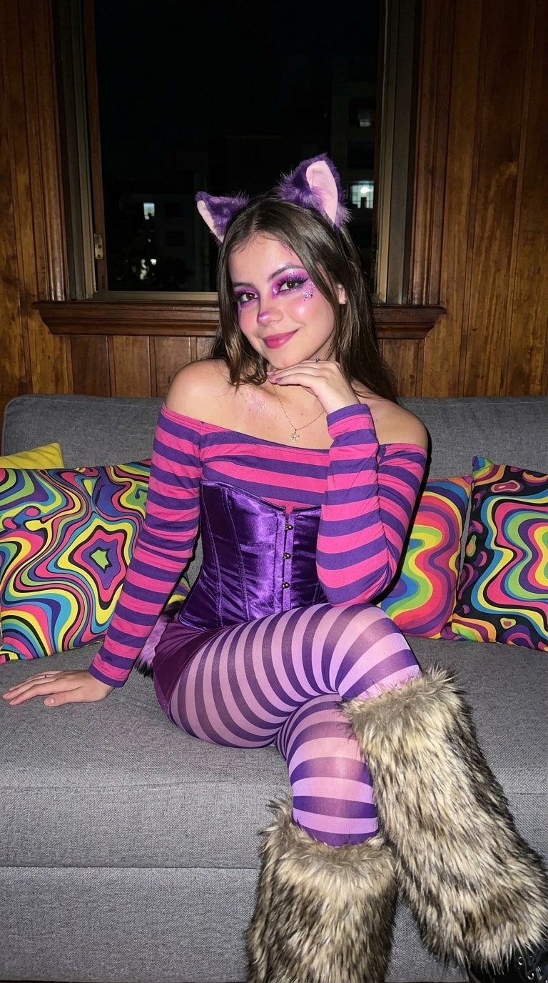 Y2K Cheshire Cat Flash Snapshot 生成效果示例