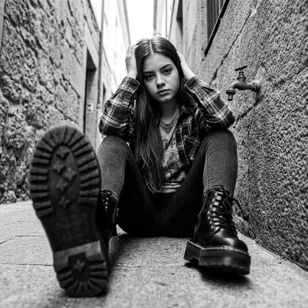 Alternative Grunge Alley Portrait 生成效果示例