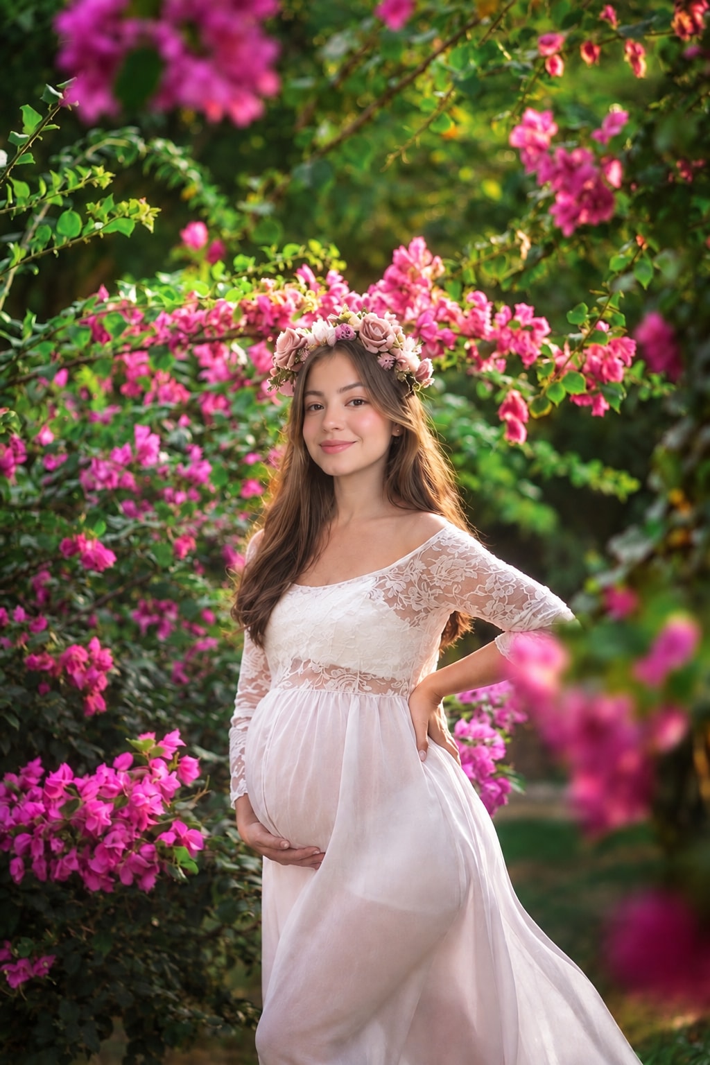 Ethereal Boho Maternity Portrait 生成效果示例