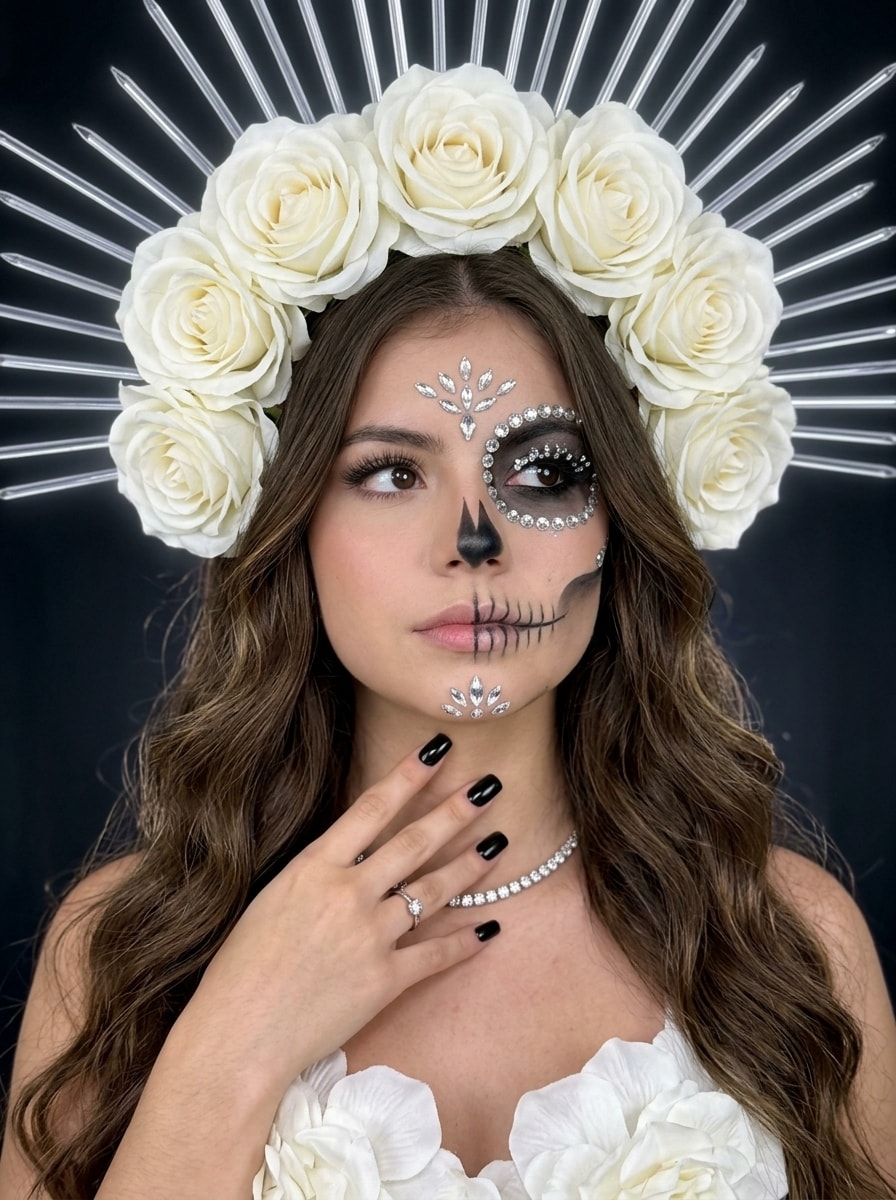 Dark Romance Santa Muerte Portrait 生成效果示例