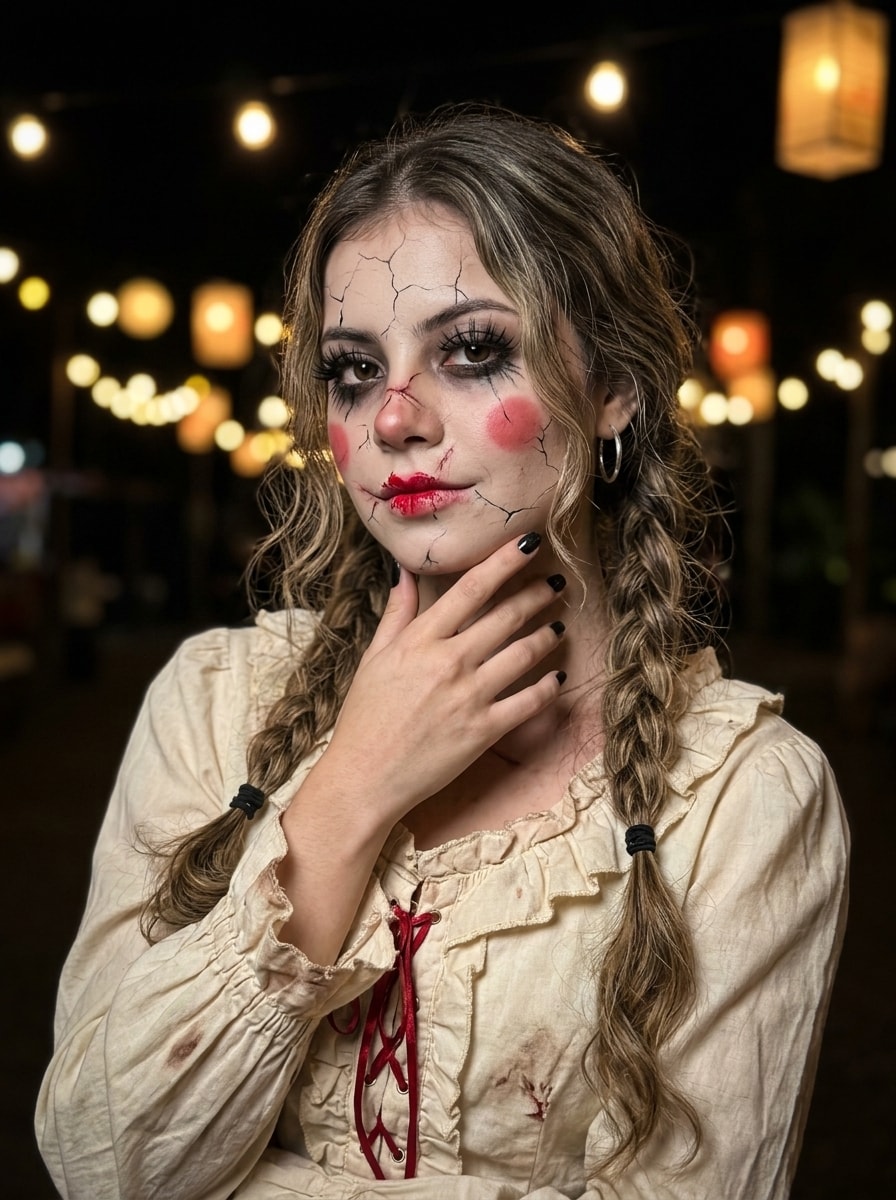 Eerie Broken Doll Portrait 生成效果示例