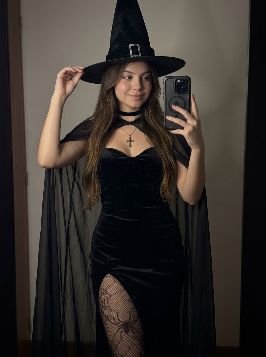 Dark Romance Witch Mirror Selfie 生成效果示例